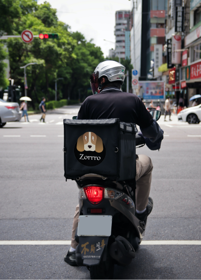 Delivery Person with zorrro delivery bag