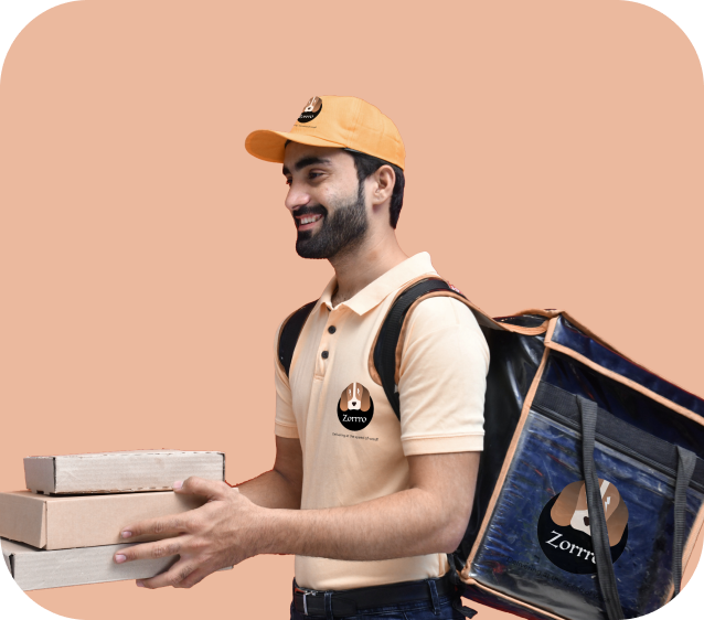 Delivery guy with a parcel