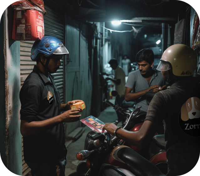 Delivery guy with a parcel